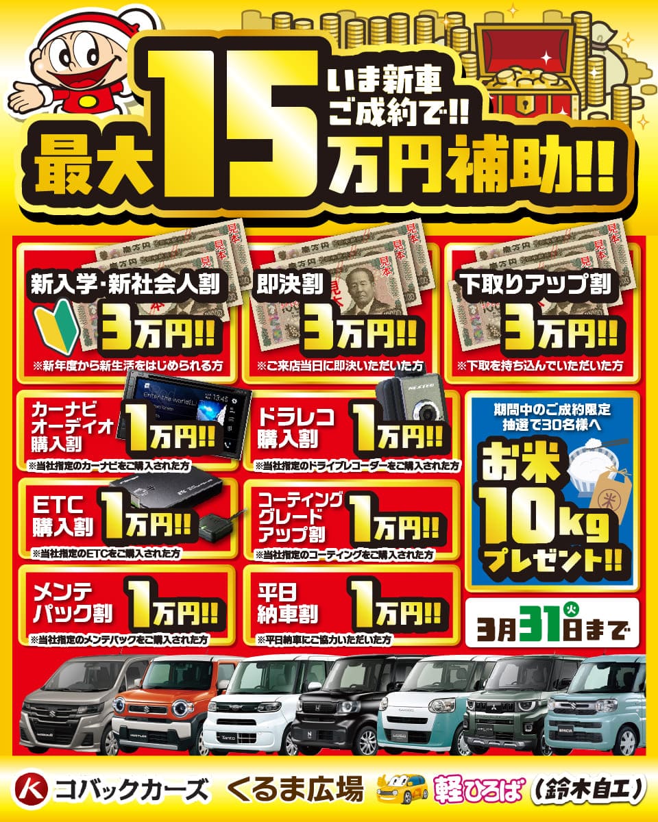 最大15万円補助